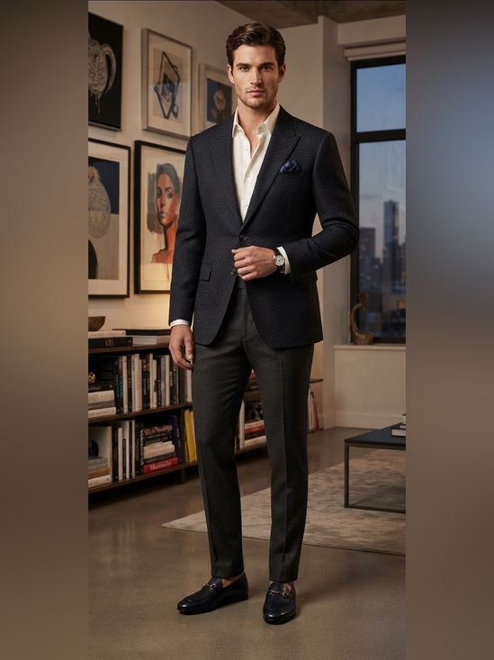 Versace Other - Versace collection navy black blazer